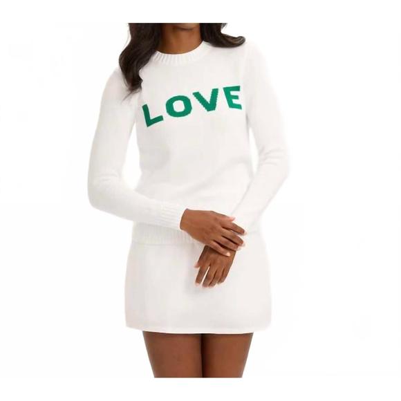 NEW RENWICK club love sweater in white - Picture 1 of 3